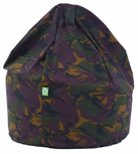 BeanLazy Cotton Camo Army Bean Bag for Children, Multicolour, W/D/H: 50 x 60 x 50 cm