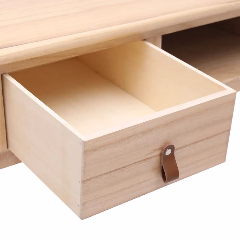 Berkfield Home Writing Desk in Brown Wood, W/D/H: 110 x 45 x 76 cm – 2