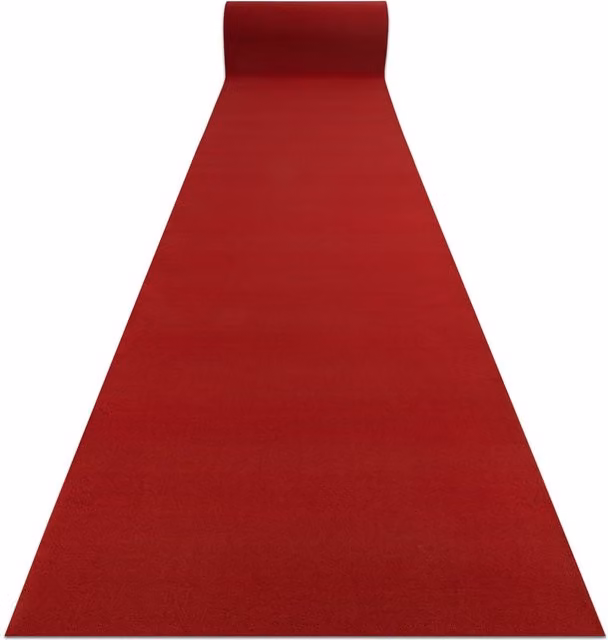 RugsX Red Non-Slip Rumba Runner, W/D: 70 x 130 cm