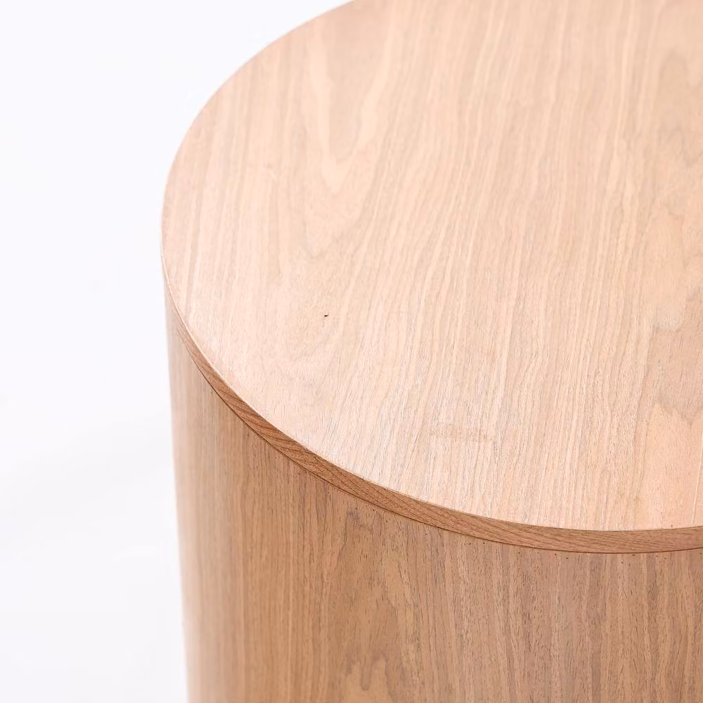 YATOMI Nordlys Set of 2 Round Wooden Coffee Tables in Brown Ash – 2