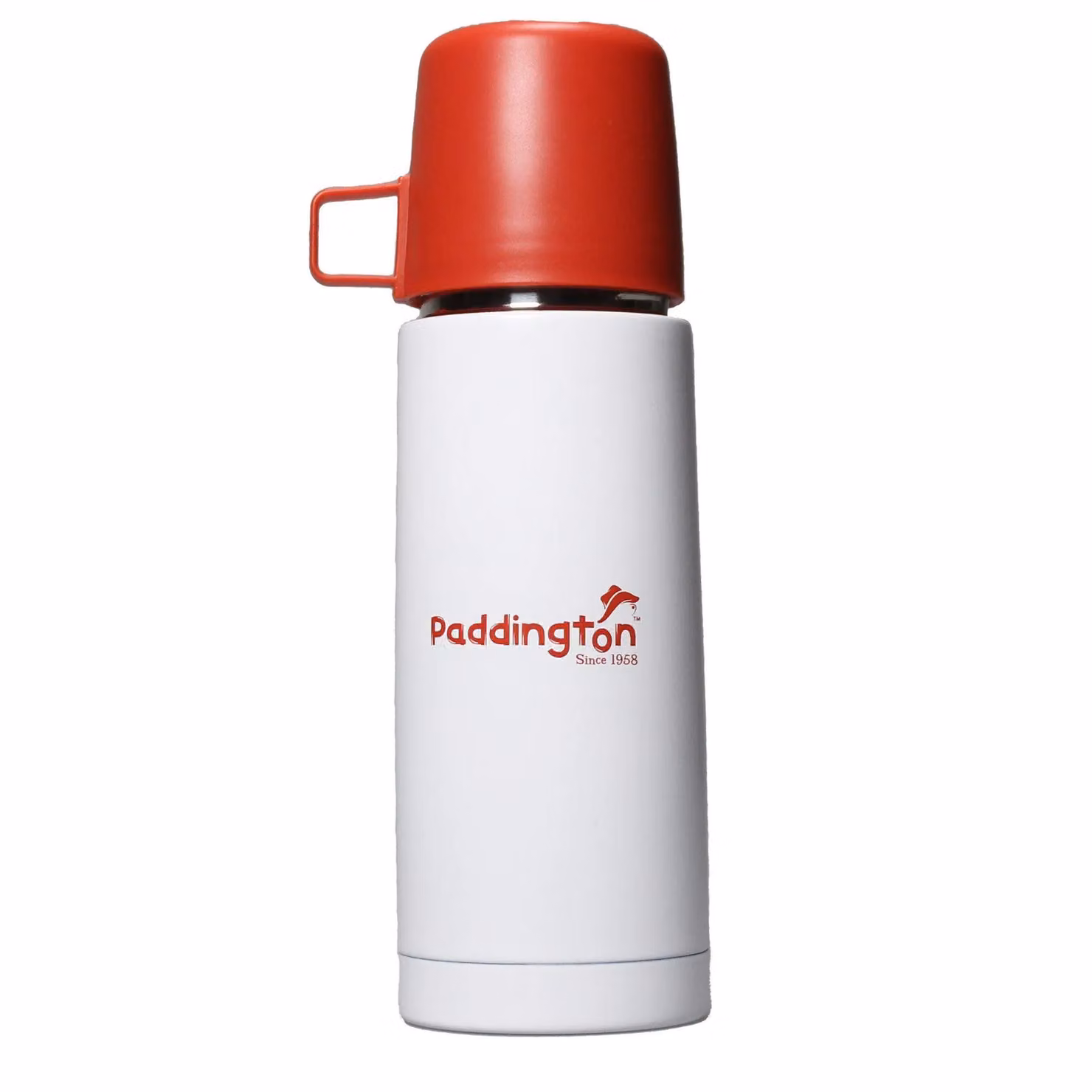 Half Moon Bay Paddington Let the Adventure Begin White and Red Stainless Steel Vacuum Insulated Thermal Flask with Cup Lid, 350ml – 2