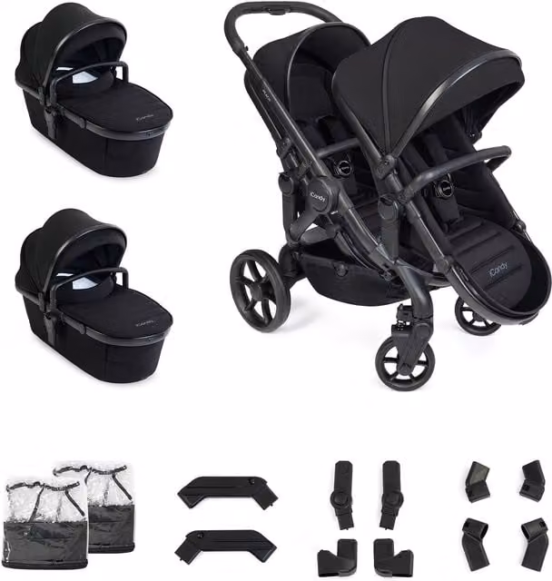 iCandy Peach 8 Twin Complete Bundle in Coco Black