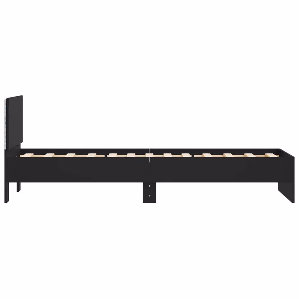 Berkfield Home Durable Small Single Bed Frame with LED Under-Bed Lighting in Black, W/D/H: 80 x 190 cm – 5