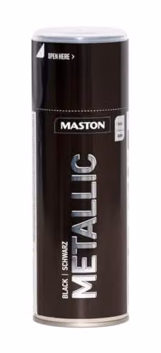 Maston Opaque Black Metallic Spray Paint for Metal, 400ml – 1