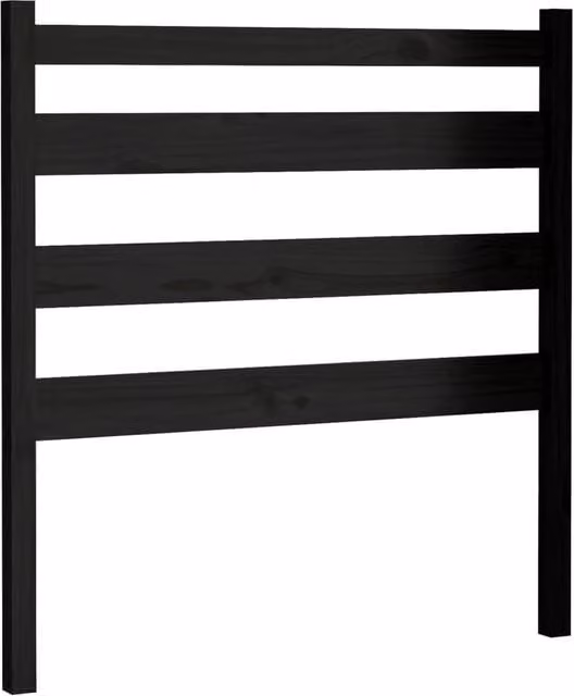 Berkfield Home Modern Black Solid Pine Wood Bed Headboard W/D/H: 96 x 4 x 100 cm – 1