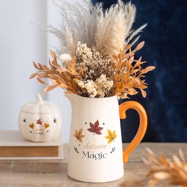 Uniqueful Autumn Magic Multicolour Ceramic Flower Jug for Tabletop – 1