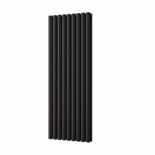 UK Radiators Omeara Black Elliptical Tube Vertical Designer Radiator, W: 52.2 cm, H: 140 cm – 2