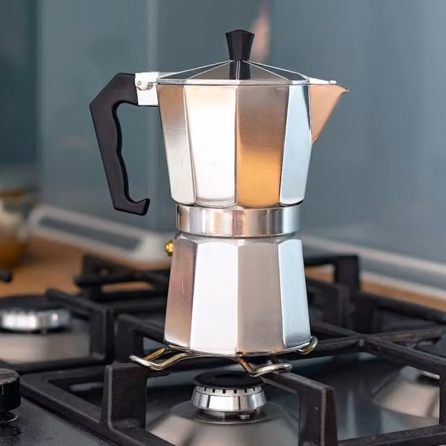 Living and Home Silver 12 Cup 600ml Stovetop Espresso Maker Italian Moka Coffee Pot – 1