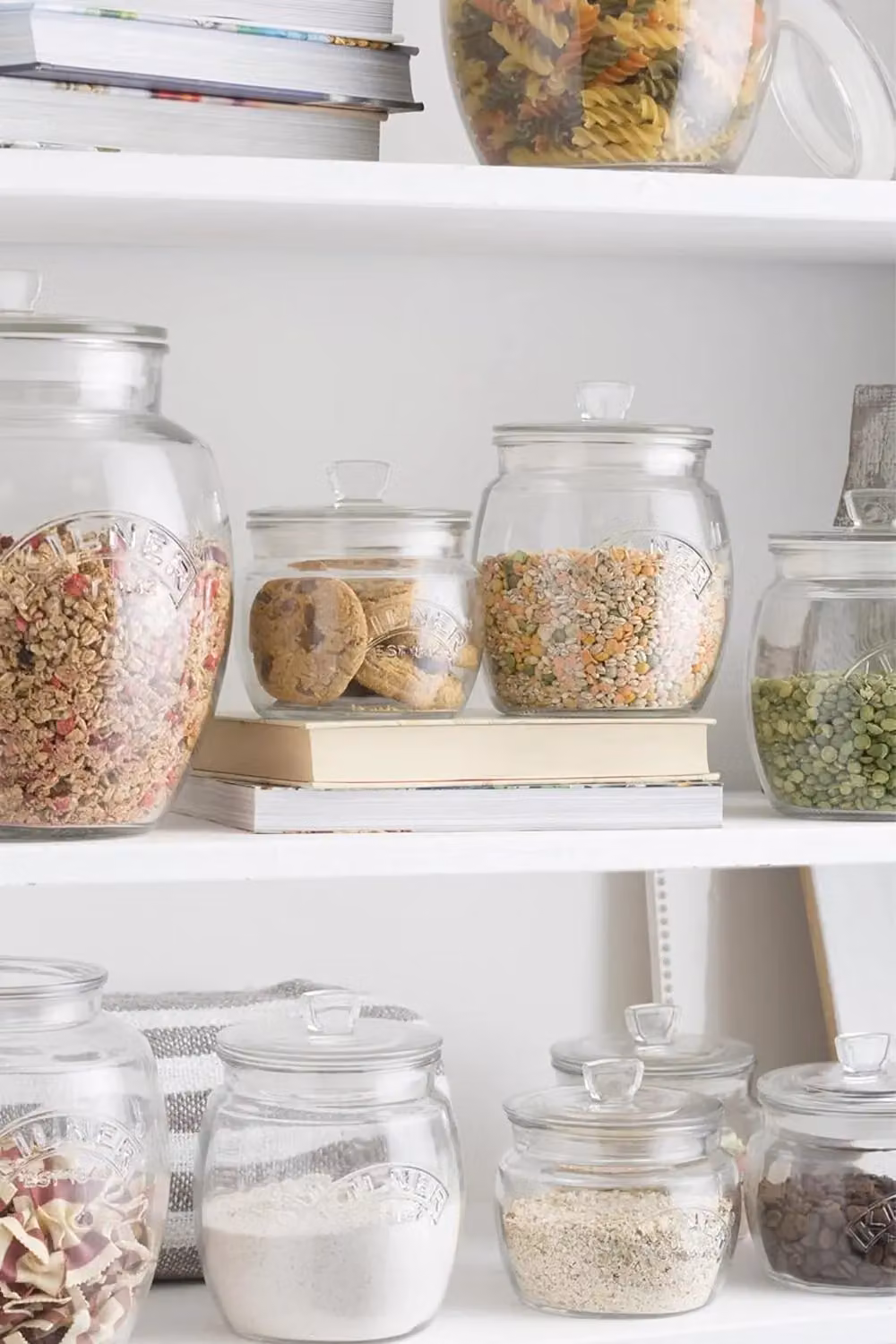 Kilner Set of 3 Airtight and Leakproof Glass Jars with Universal Push-Top Lids, 0.85 l, Transparent – 4