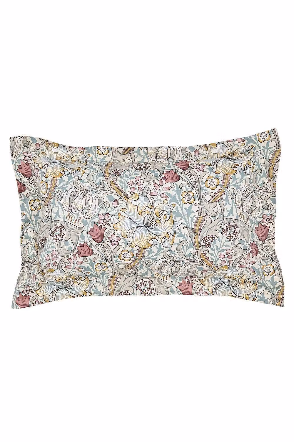 Morris & Co Golden Lily Cotton Percale Duvet Cover and Pillowcase Set, Multicolour – 2