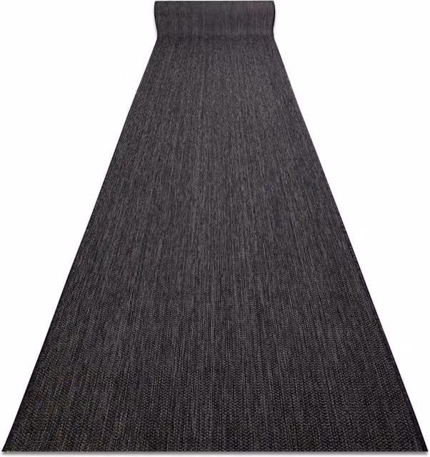RugsX Sion Sisal Runner in Black, W/D/H: 70 x 220 cm