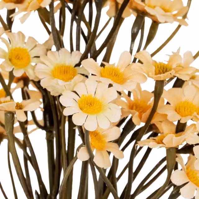 KDMK Beige Daisy Artificial Floral Tabletop Arrangement