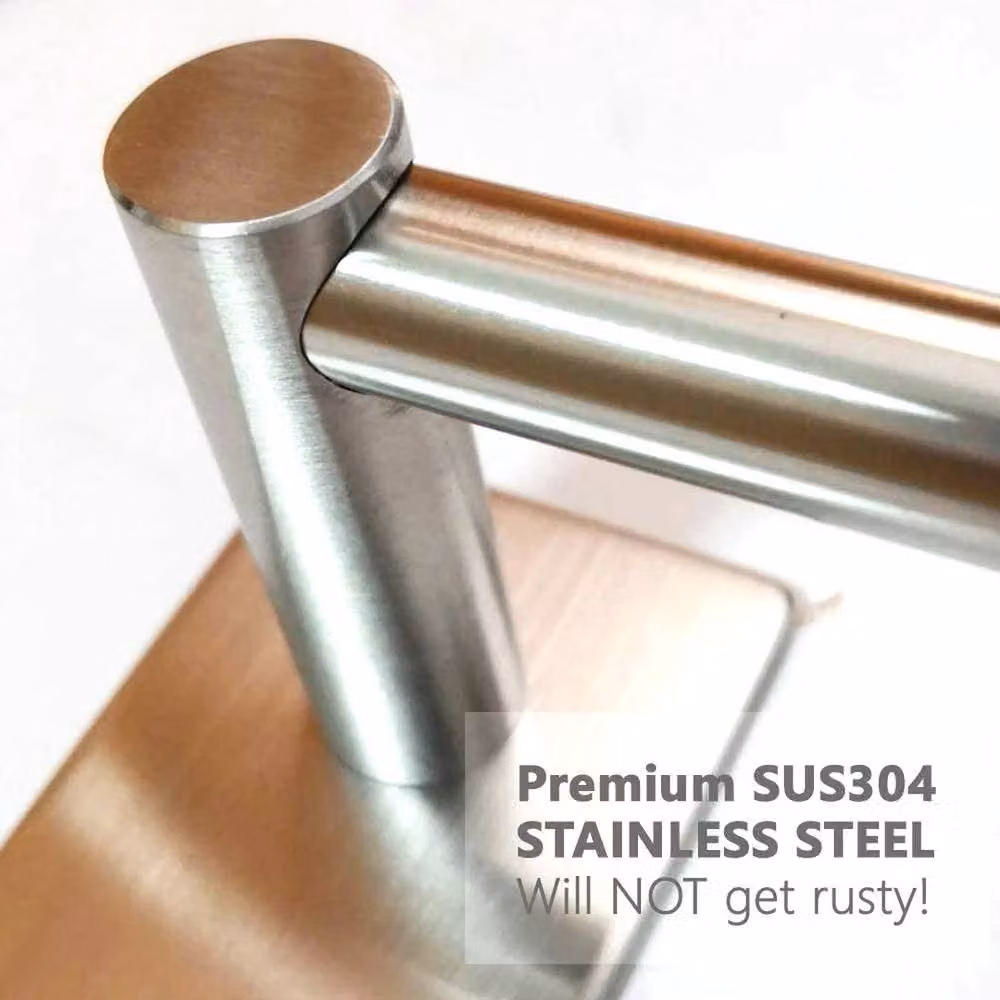 KORVIXA Self Adhesive Stainless Steel Towel Rail in Silver – 2