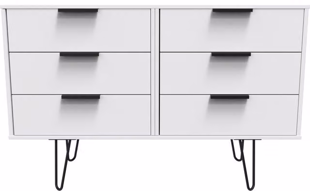 2 U Fuji 6 Drawer Wide Chest in White