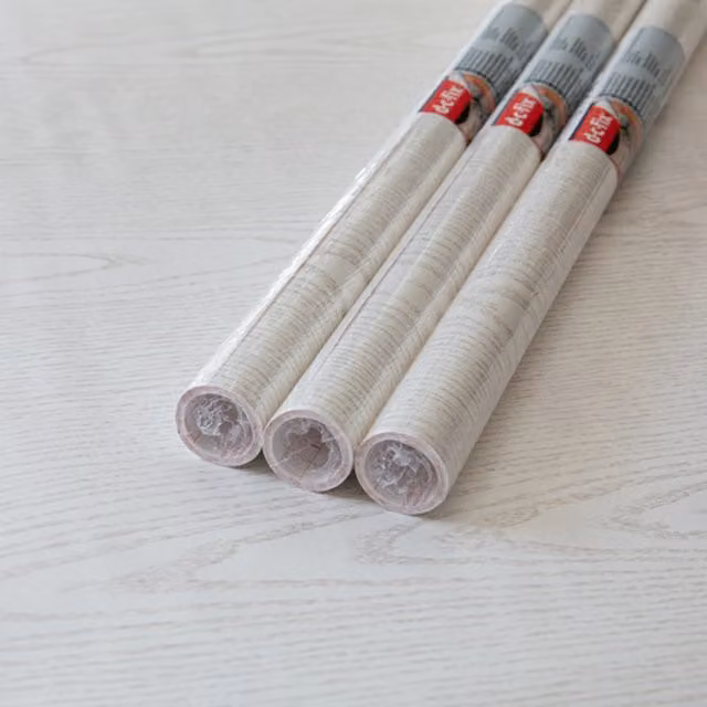 dc fix Pearlwood White Self Adhesive Vinyl Wrap for Kitchen Doors and Worktops, Pack of 3, W: 67.5 cm x L: 2 m