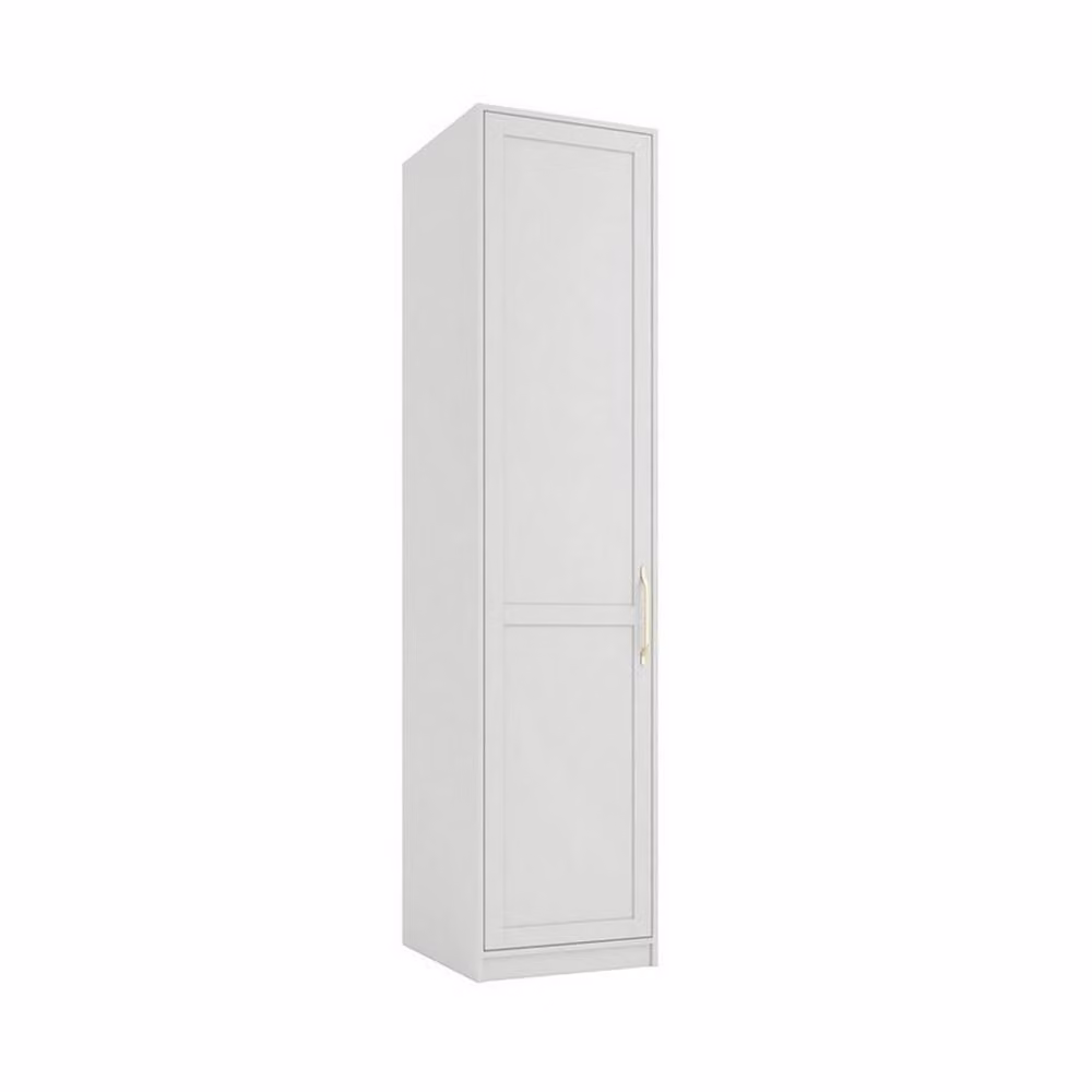 Lemon Pavilion Furniture Austen 1 Door Wardrobe - W: 50 cm, D: 50 cm, H: 220 cm - White and Gold – 2