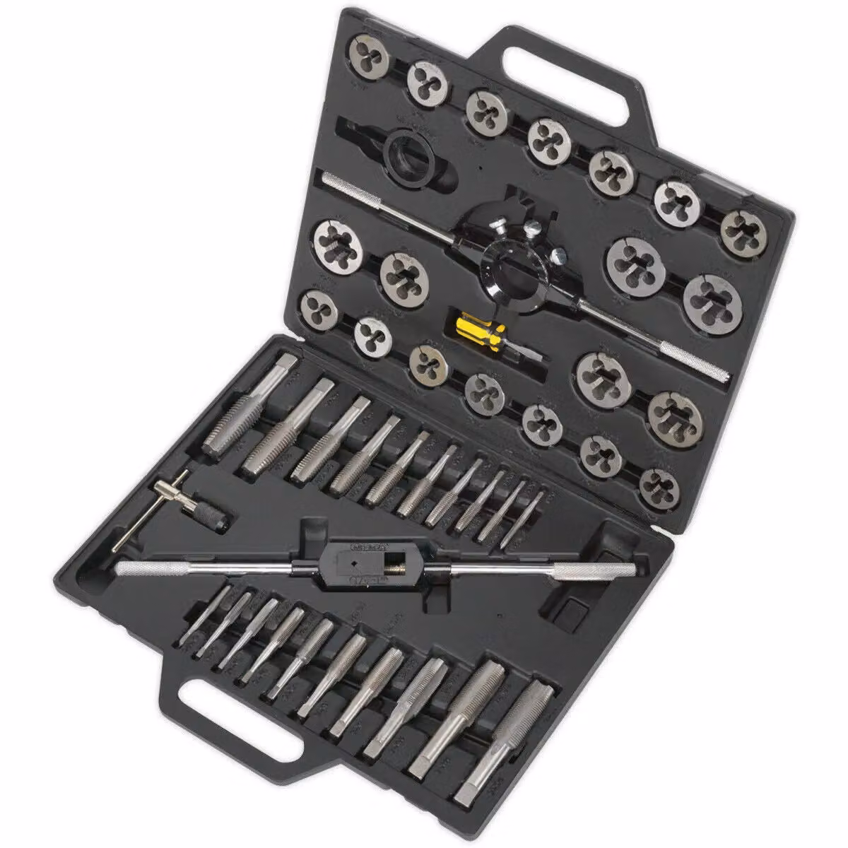 Loops 45pc Imperial Tap and Split Die Set in Silver Alloy Steel for Manual Bar and Socket Threading – 3