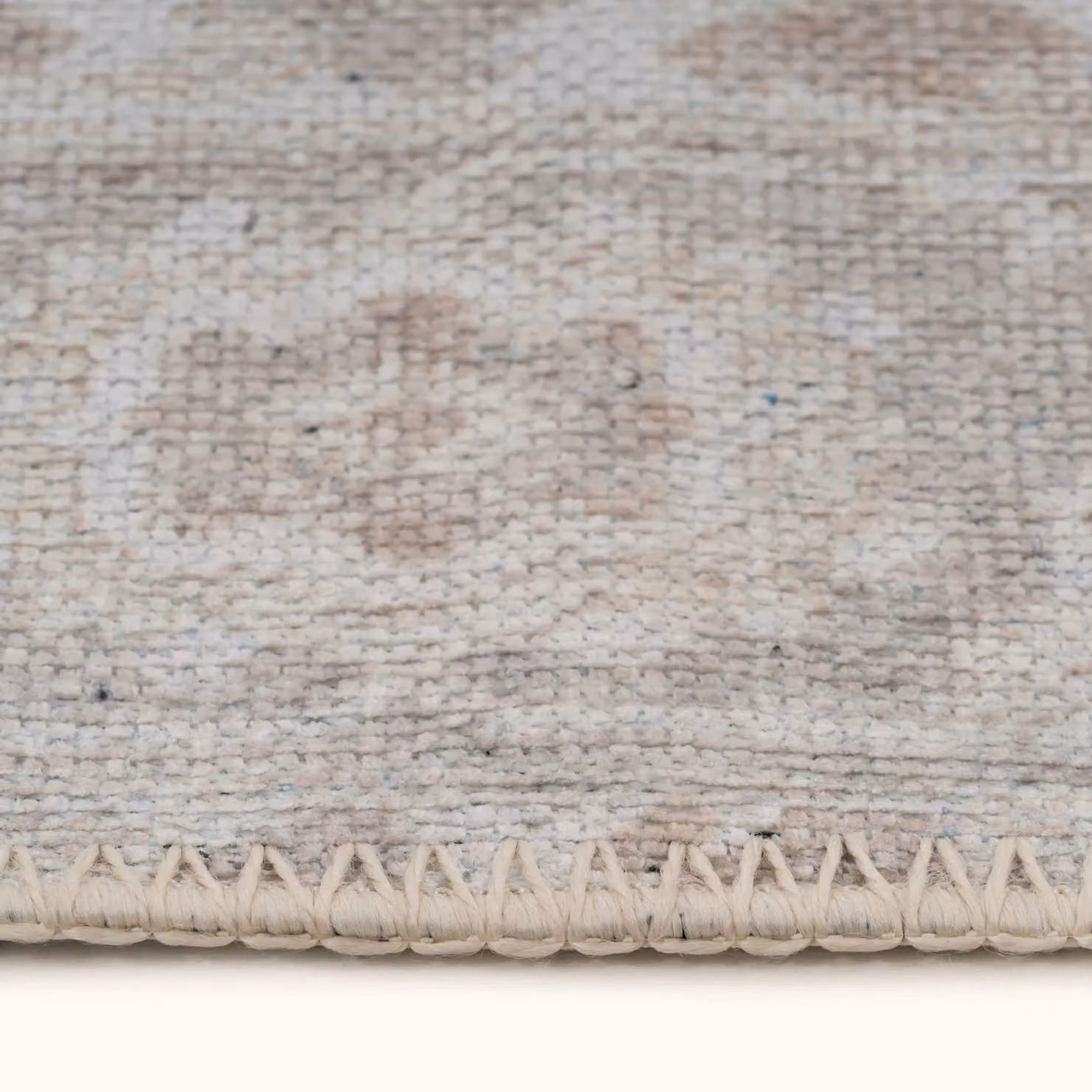 Kukoon Beige Aztec Distressed Hallway Runner Rug, Non-Slip and Washable, W: 80 cm, L: 300 cm – 3