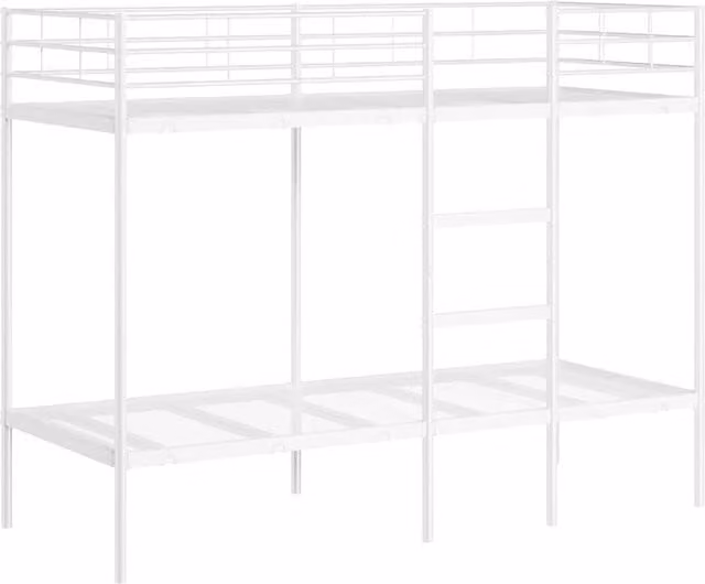 Berkfield Home Metal Bunk Bed in White, W/D/H: 80 x 200 cm – 1