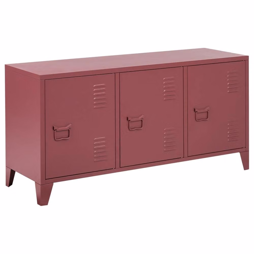 Wyld and Coco Modern Red Wall Mounted Sideboard with Adjustable Shelves W/D/H: 120 x 40 x 60 cm – 2