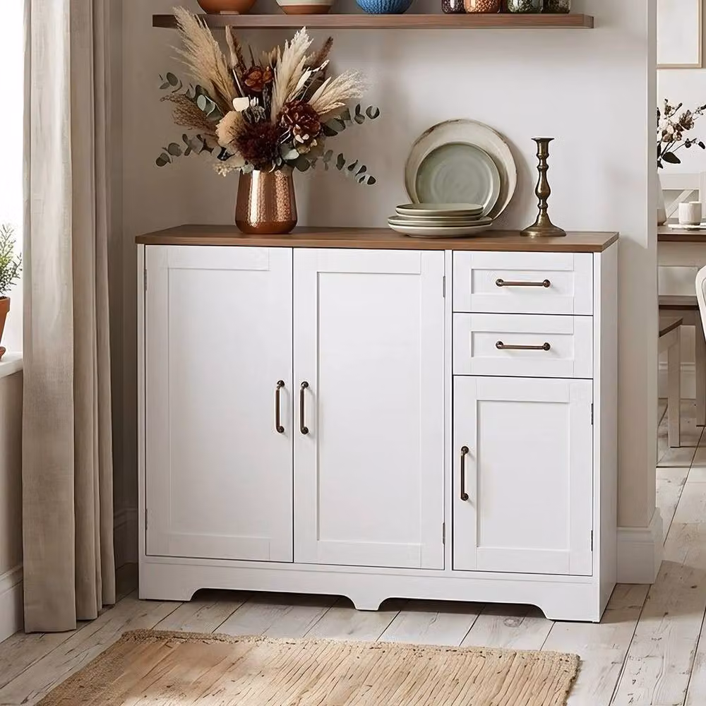 KORVIXA White Kitchen Storage Sideboard Cabinet – 3