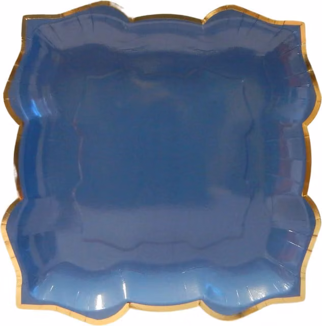 Lotus Large Blueberry Party Dinner Plates - Blue