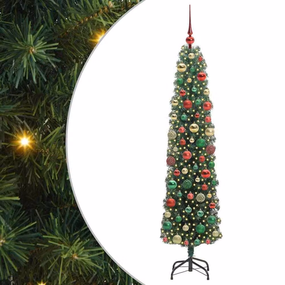 Berkfield Home Artificial Christmas Tree with 300 LEDs in Green, Height: 180 cm – 2