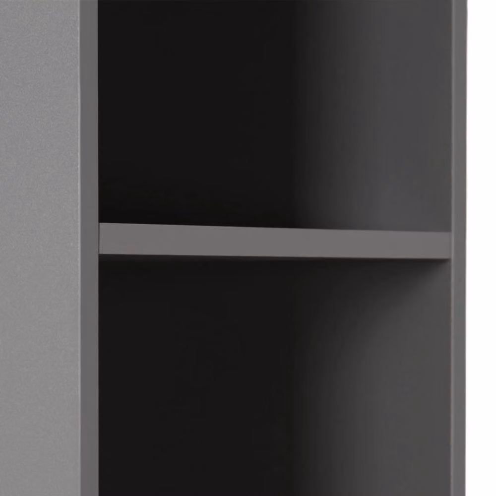 KORVIXA Vinyl LP Record Storage Cube Cabinet in Grey, W/D/H: 100 x 100 x 100 cm – 3