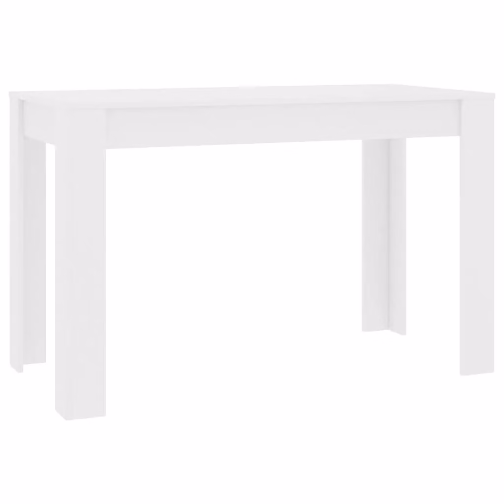 Berkfield Home White Rectangular Dining Table in Engineered Wood, W/D/H: 120 x 60 x 76 cm – 2