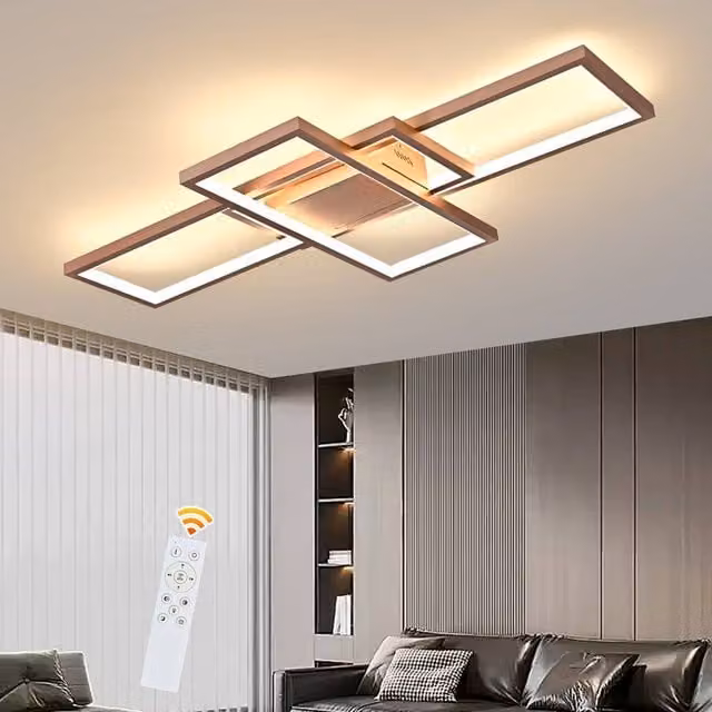 Garwarm 50W Dimmable LED Ceiling Light with Remote Control in Gold – 1
