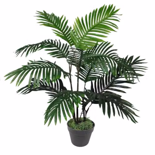 Leaf Large Artificial Areca Palm Tree, Green, Height: 90 cm
