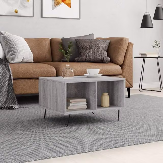 Berkfield Home Grey Sonoma Coffee Table, W: 60 cm, D: 50 cm, H: 36.5 cm – 1