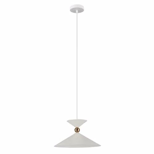Netlighting Italux Quelto Modern White Dome Pendant Ceiling Light with E27 Socket