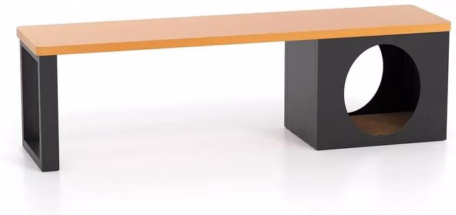 KORVIXA Brown Metal Outdoor Garden Bench – 1