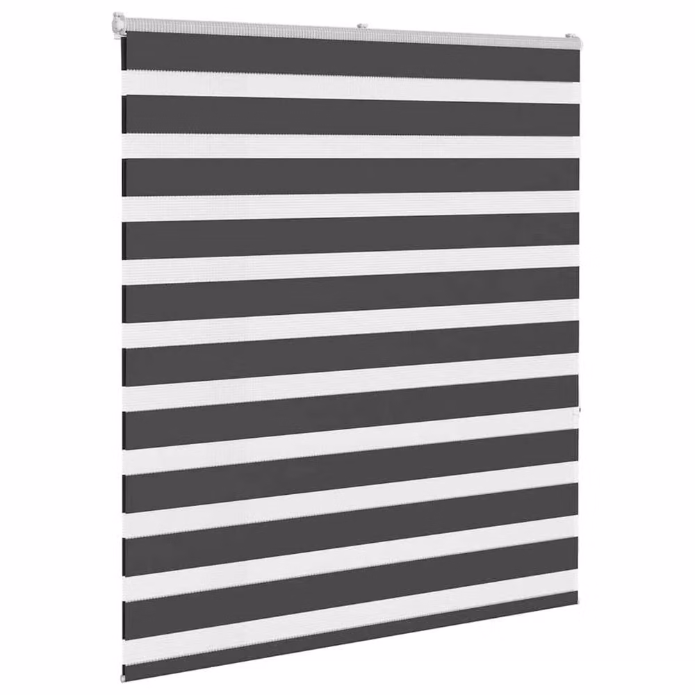 Berkfield Home Black Zebra Day and Night Blind, W: 120 cm, H: 150 cm – 3