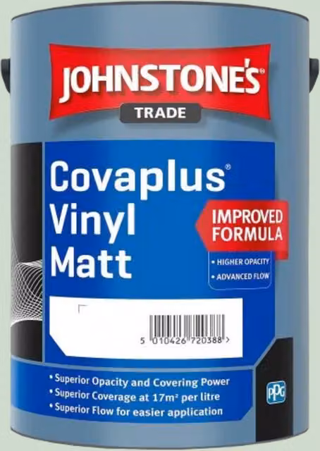 Johnstone's Covaplus Matt Dispersion Paint in Apple Flower, Green and Multicolour, 5 l
