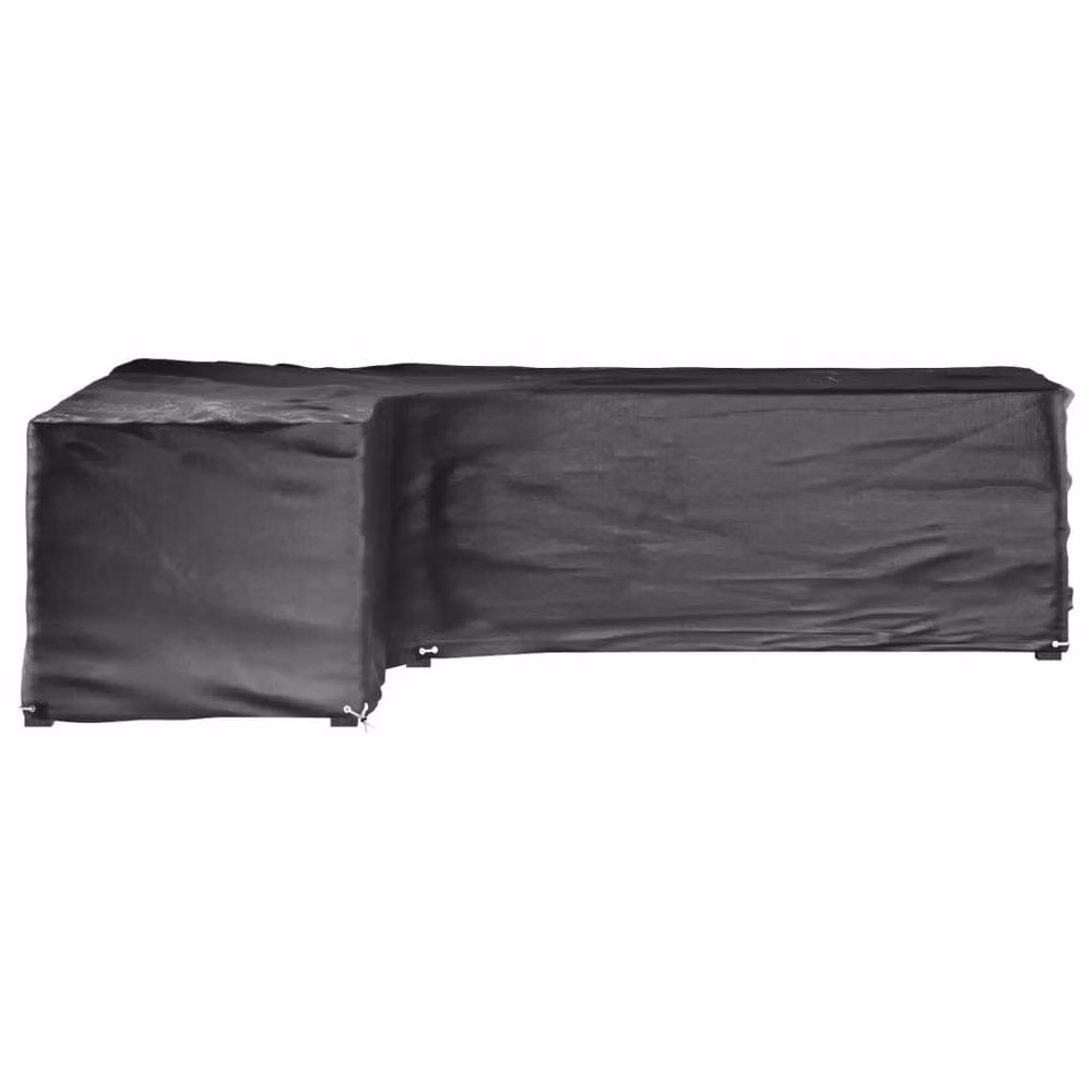 Berkfield Home L-Shaped Garden Furniture Covers, 2 Pack, Black, W/D/H: 210 x 260 x 80 cm – 3