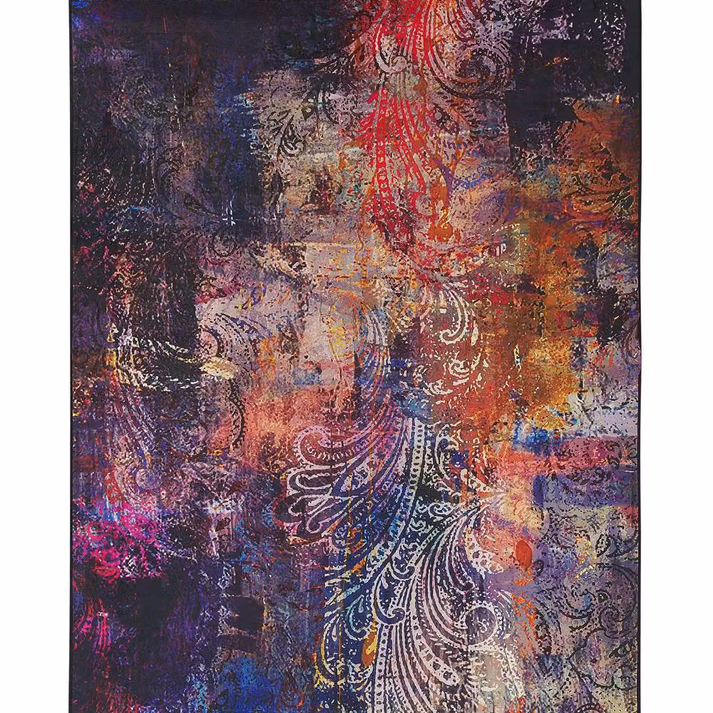 Wyld and Coco Multicolour Paisley Boho Rug, W: 140 cm, L: 200 cm – 2
