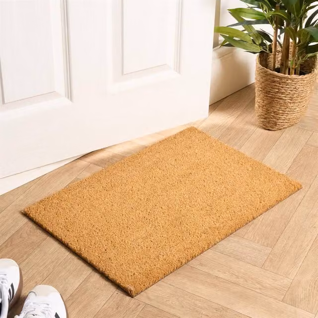 OHS Plain Brown Coir Doormat, Non-Slip and Weatherproof, W/D: 60 x 40 cm – 3