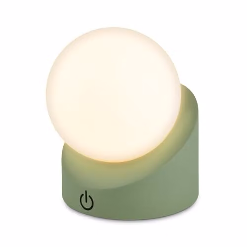 Briloner Mini LED Sphere Table Lamp, Green, W/D/H: 10 x 8 x 9 cm