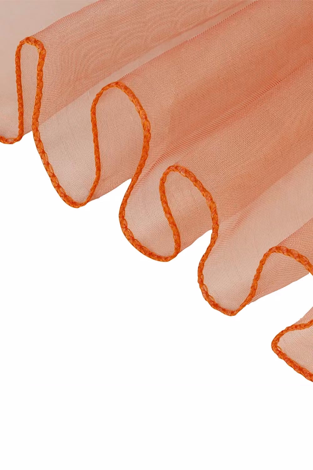 Neel Blue Organza Chair Sashes in Orange for Party Decoration, W/H: 17 x 280 cm – 2