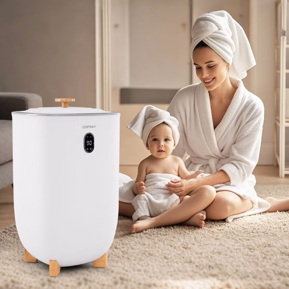 Costway White Towel and Blanket Warmer with 2 Heat Levels, 40L Capacity – 2