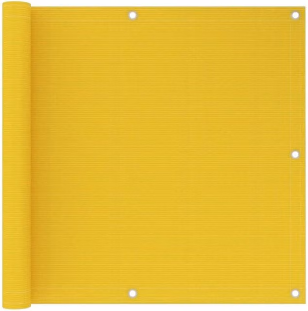 Berkfield Home Yellow HDPE Balcony Screen W: 90 cm, L: 600 cm