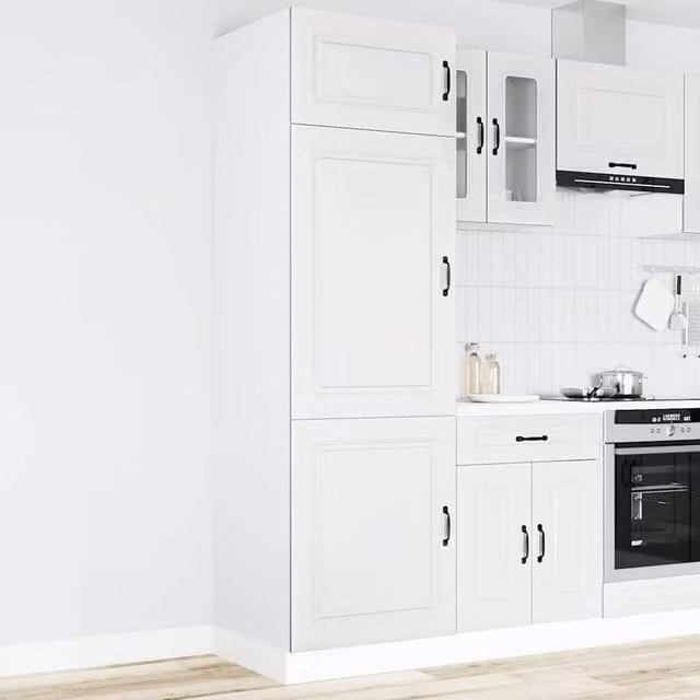 Berkfield Home Kalmar White Kitchen Cupboard with Hinged Doors