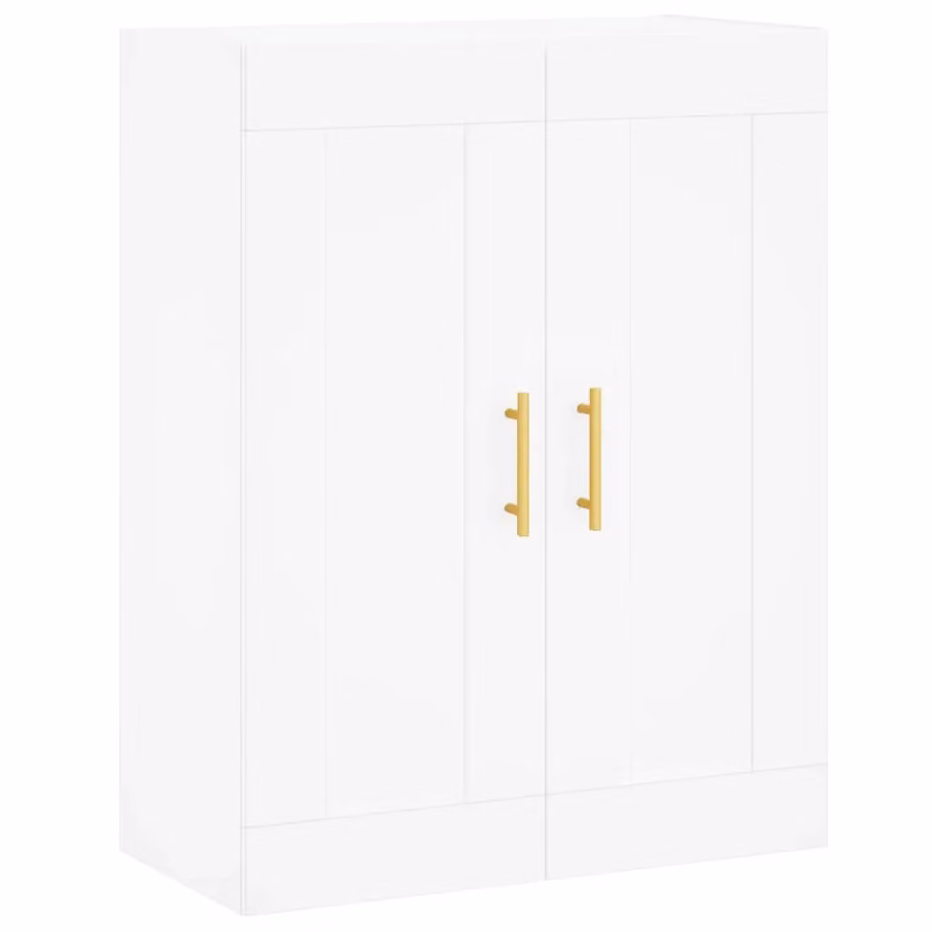 Berkfield Home Wall Mounted Cabinet in White and Gold, W/D/H: 69.5 x 34 x 90 cm – 2