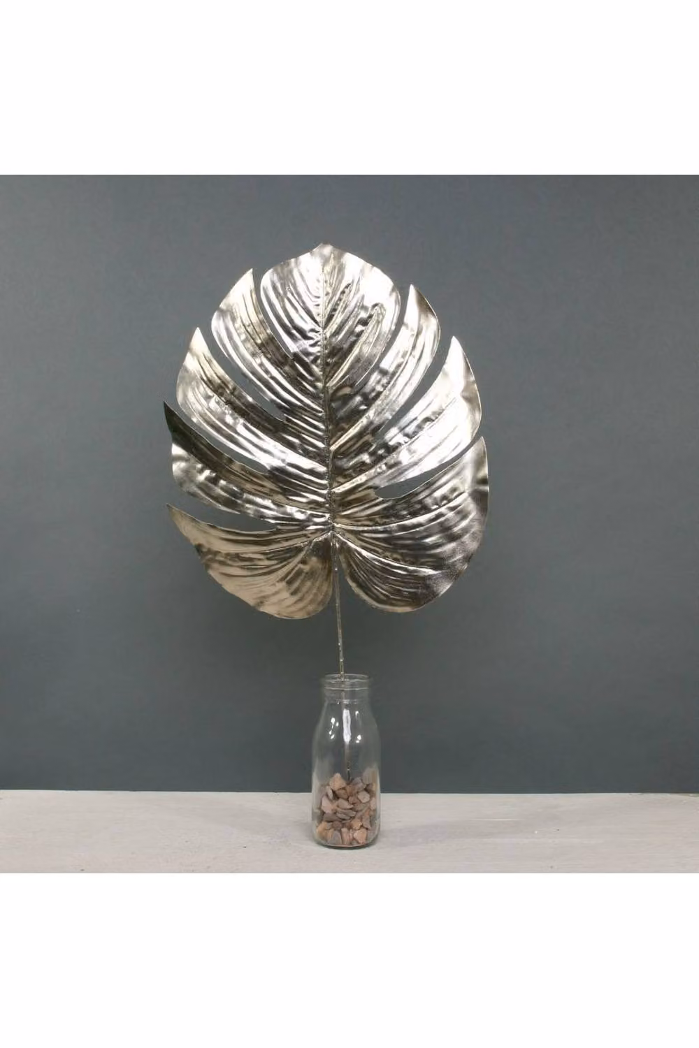 KDMD Champagne Metallic Monstera Leaf Large 2 Pack in Gold – 2