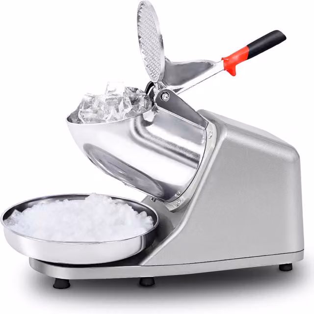 Costway Electric Ice Crusher and Snow Cone Maker in Silver Stainless Steel