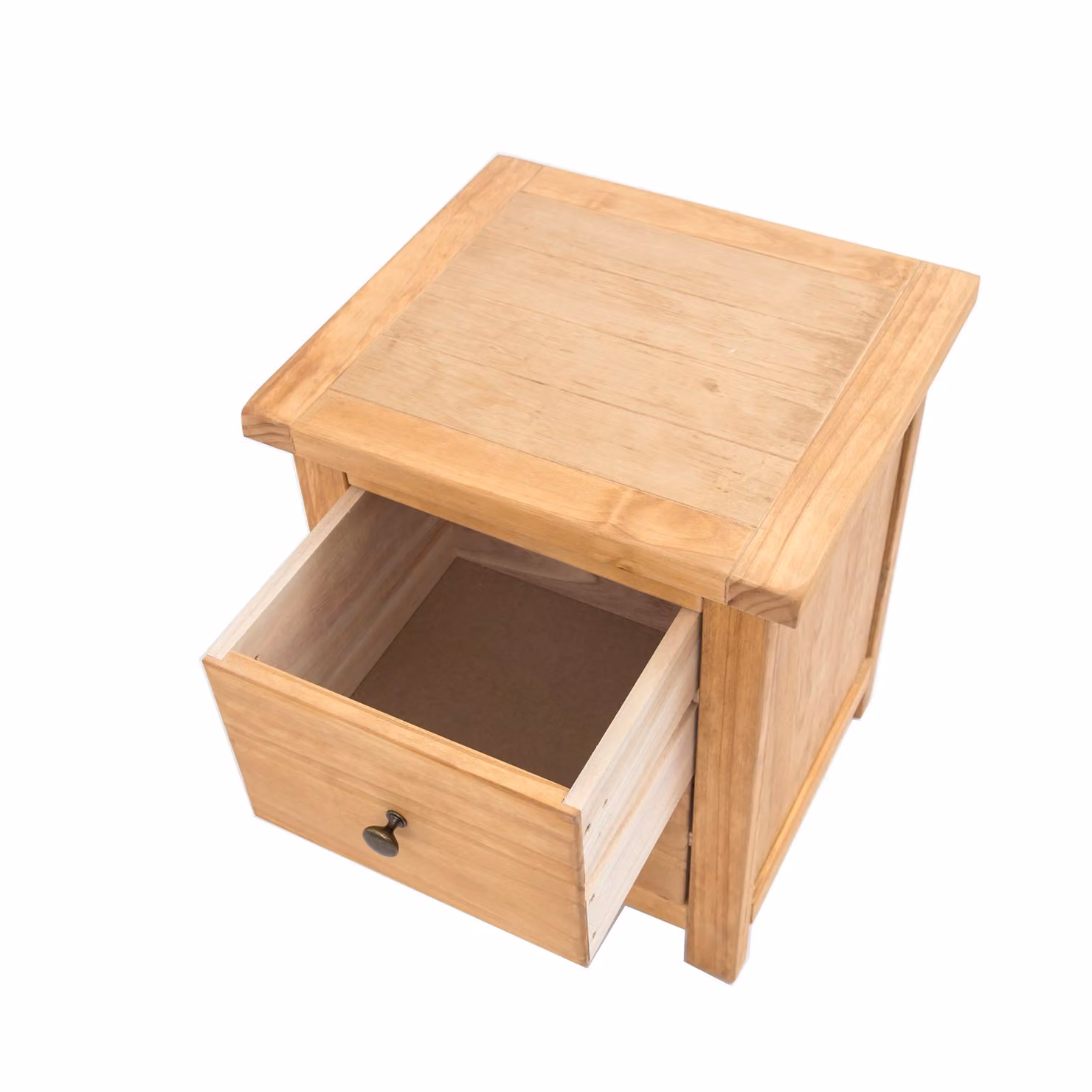 Cabinet Bits Lugo 2 Drawer Bedside Table in Antique Brown Pine – 2