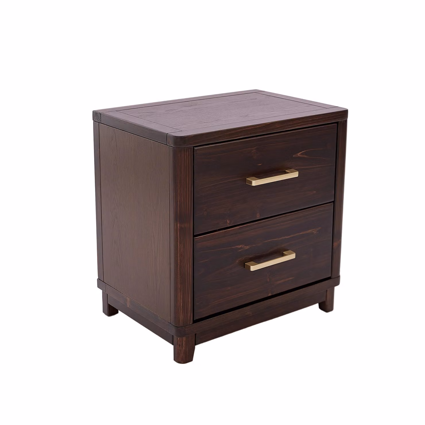 Cabinet Bits Grotti 2 Drawer Bedside Table in Brown Metal – 2