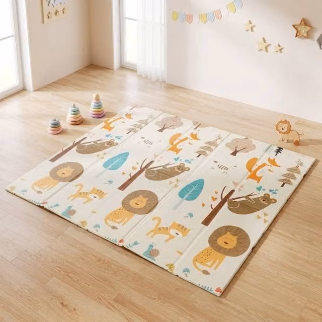 STILVORA Reversible Animal Print Baby Play Mat, Multicolour, W: 170 cm, L: 190 cm – 1